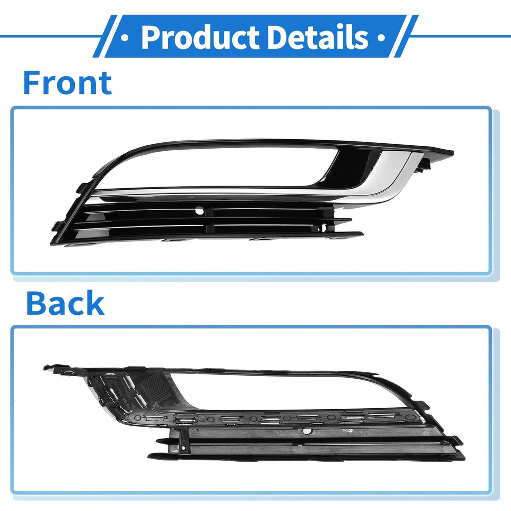 1 Pc Fog Light Grill for Volkswagen CC (2013–2016) Black
