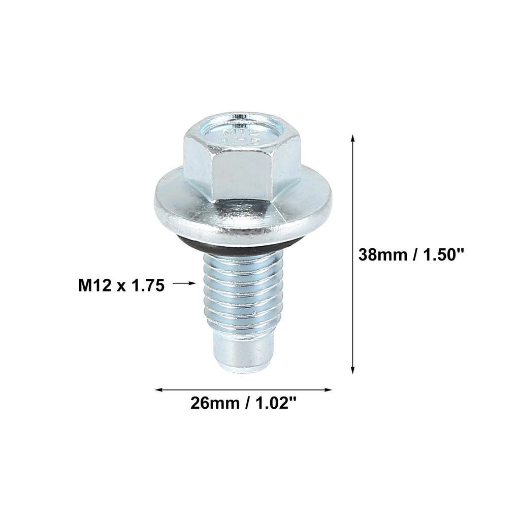 2 Pcs M12 x 1.75 Steel Engine Oil Drain Plug for Buick 