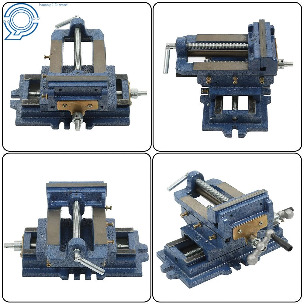 5" Cross Slide Vise for Drill Press Heavy Duty Metal Milling X-Y Clamp
