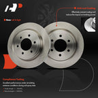 Set of 2 Rear Disc Brake Rotors & Ceramic Pads for Ford F-150 (2018–2019)