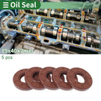 Set of 5 Oil Seal Rotary Shaft Seal FKM Rubber 19x40x7mm
