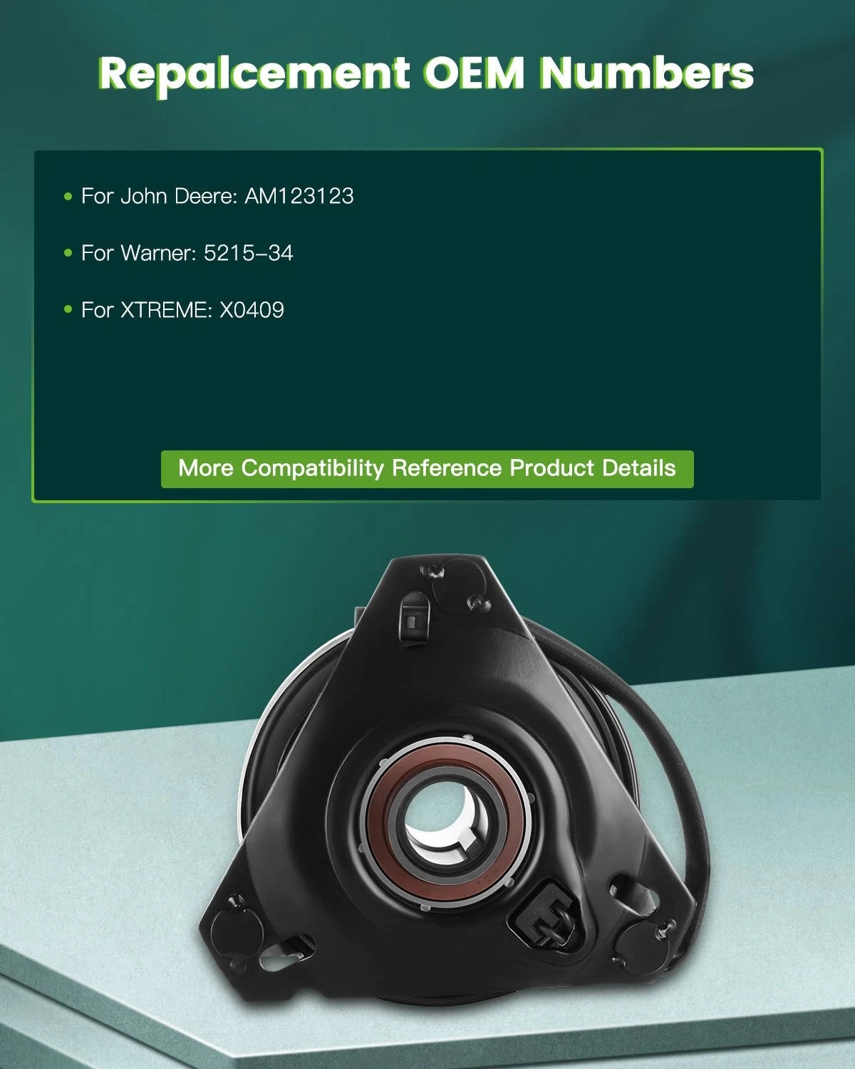 Electric PTO Clutch for John Deere (AM106365, 5215-86, 180, 185, GS75)
