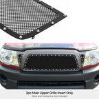 Stainless Black Rivet Mesh Grille Insert for Toyota Tacoma (2005-2011)