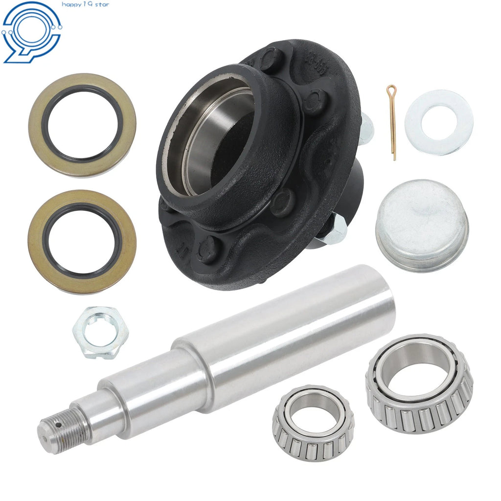 Round Spindle with Bearing Kit for 6-Lug Wheel Hub Assembly (Fits Various Models)