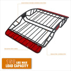 Cargo Box Luggage Carrier for Universal Fit (55" L x 40" W x 5" H)