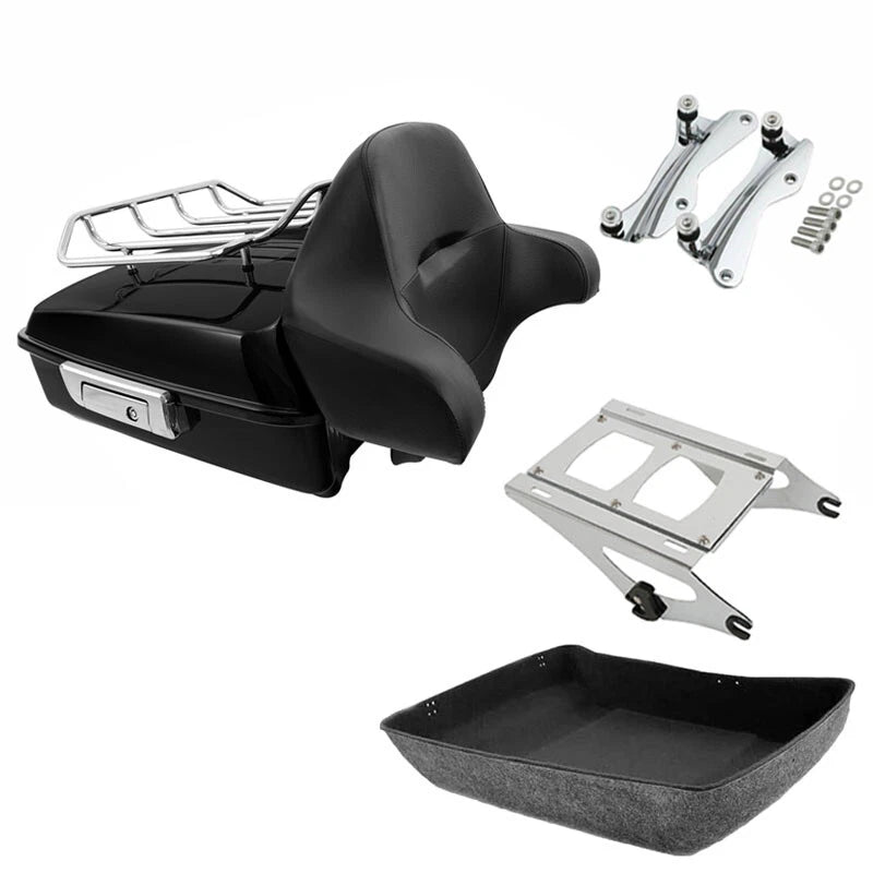 Chopped Trunk Backrest Rack for Harley Touring Street Glide (2014–2026)