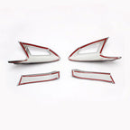 Carbon Fiber Look Rear Tail Light Lamp Cover Trim for Toyota C-HR (2017–2022)