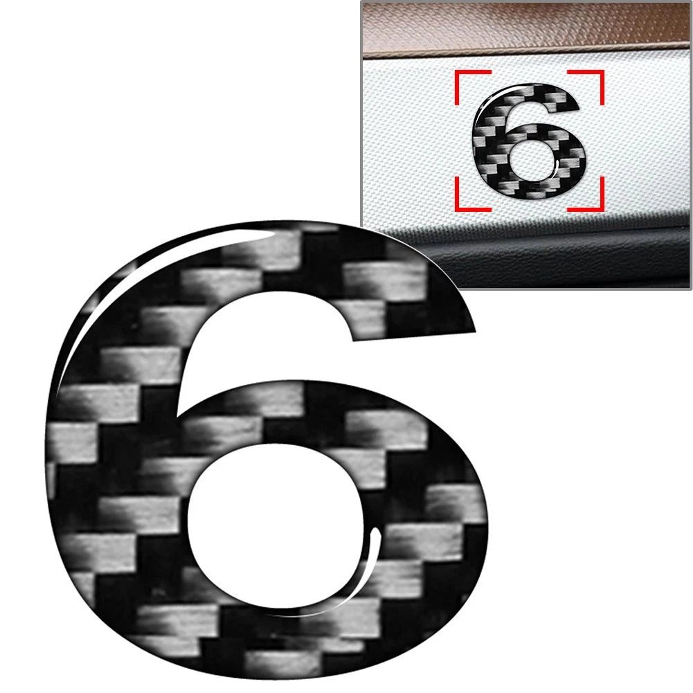 Carbon Black Door Wall Window Badge Emblem Decals for Car (#6)