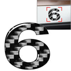 Carbon Black Door Wall Window Badge Emblem Decals for Car (#6)