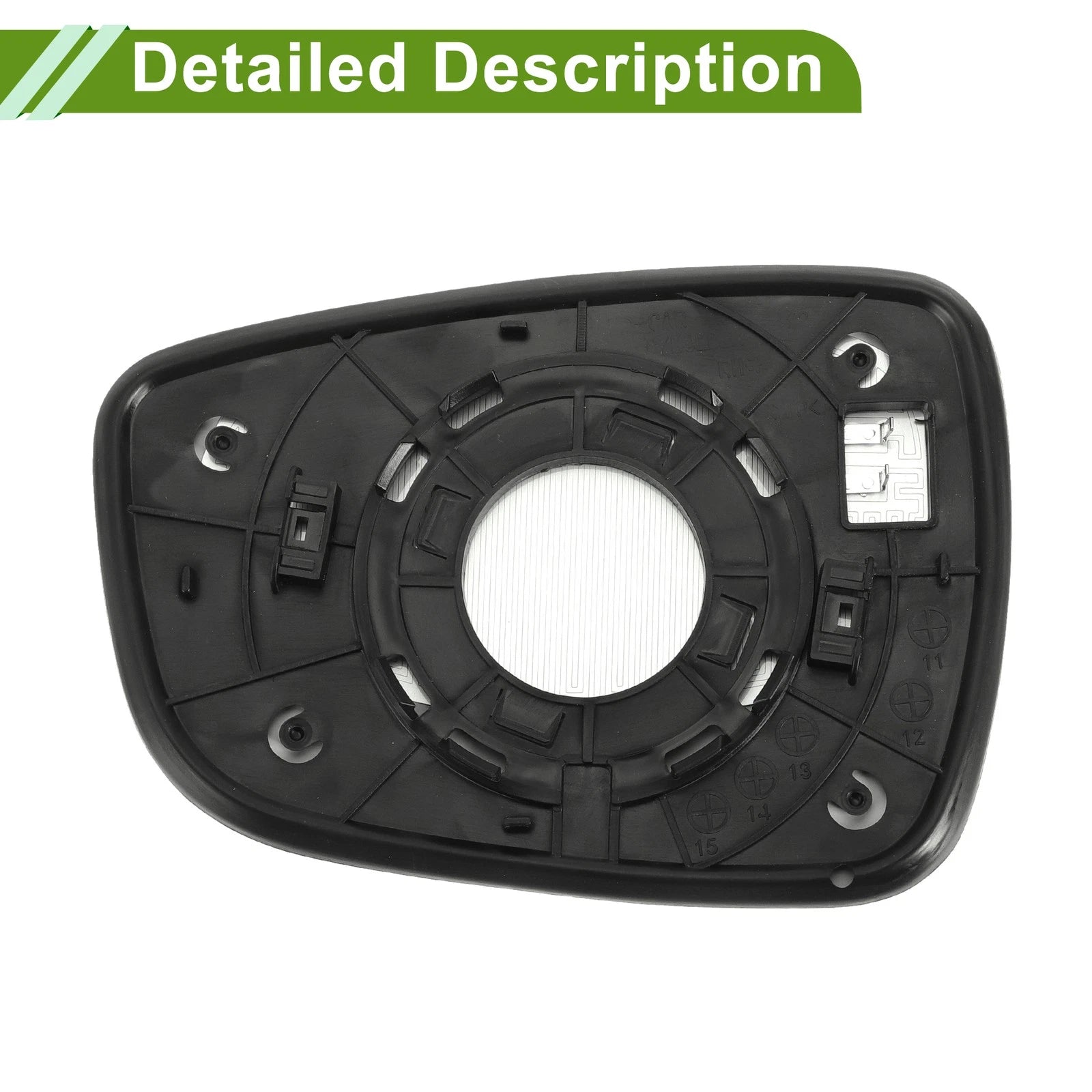 Heated Right Side Mirror Glass for Hyundai Accent (2011–2017)