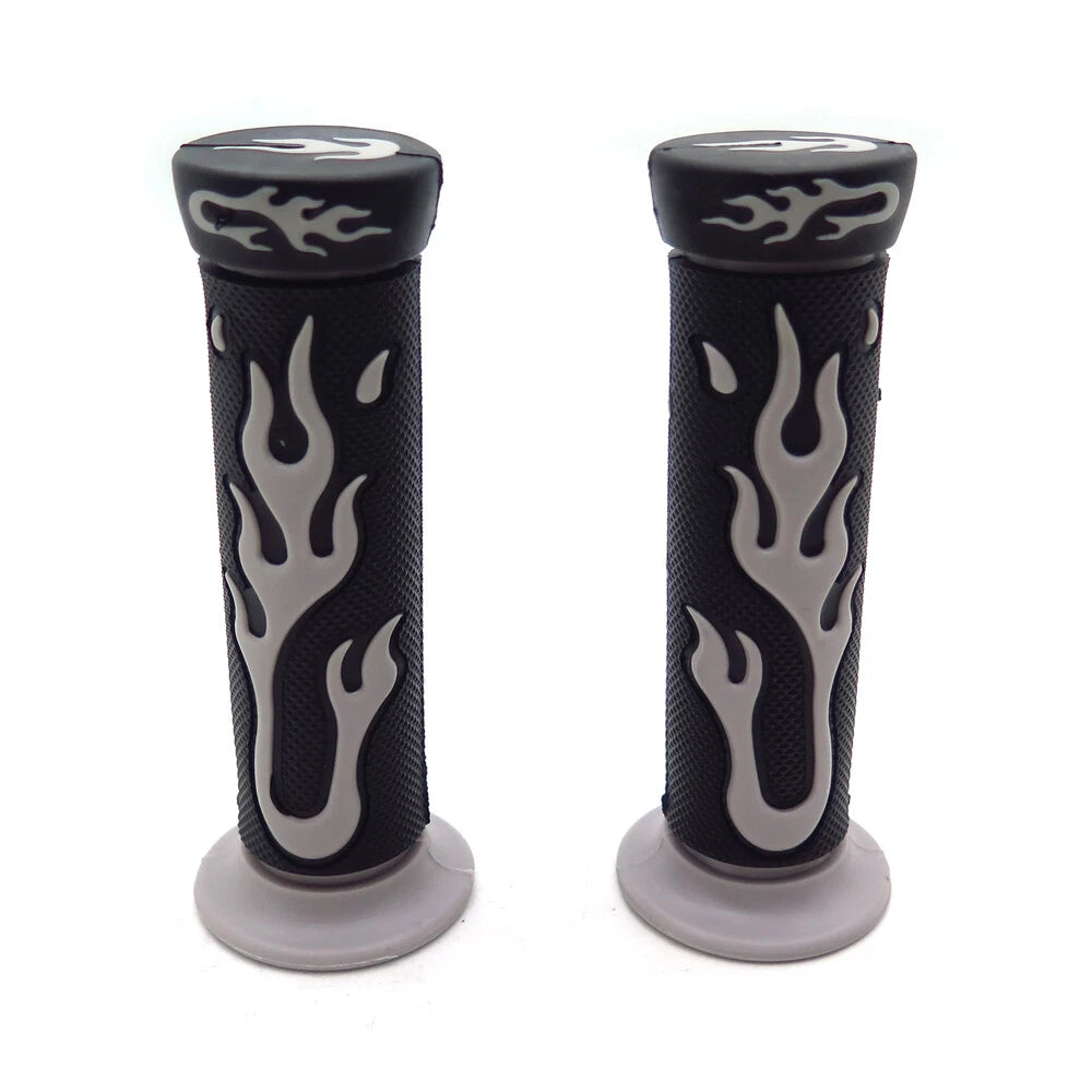 1" Gray Flame Gel Hand Grips for Yamaha FZR YZF 600