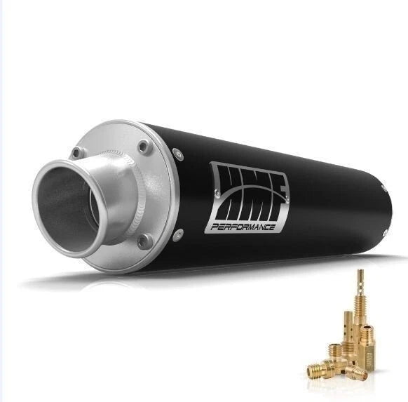 HMF Performance Slip On Exhaust Black w/ Brush Turn Cap + Jet Kit for DS650 (2000–2007)