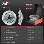 Drilled Brake Rotors & Ceramic Pads for Mercedes-Benz W164 (2006–2011)