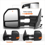 Set of 2 Manual Telescoping Towing Mirrors for Ford F150 (2004–2014) + LED Signal