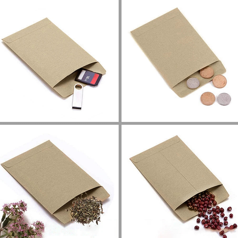 200PCS Coin Envelopes for Cash Check Ticket Salary Key Post Office