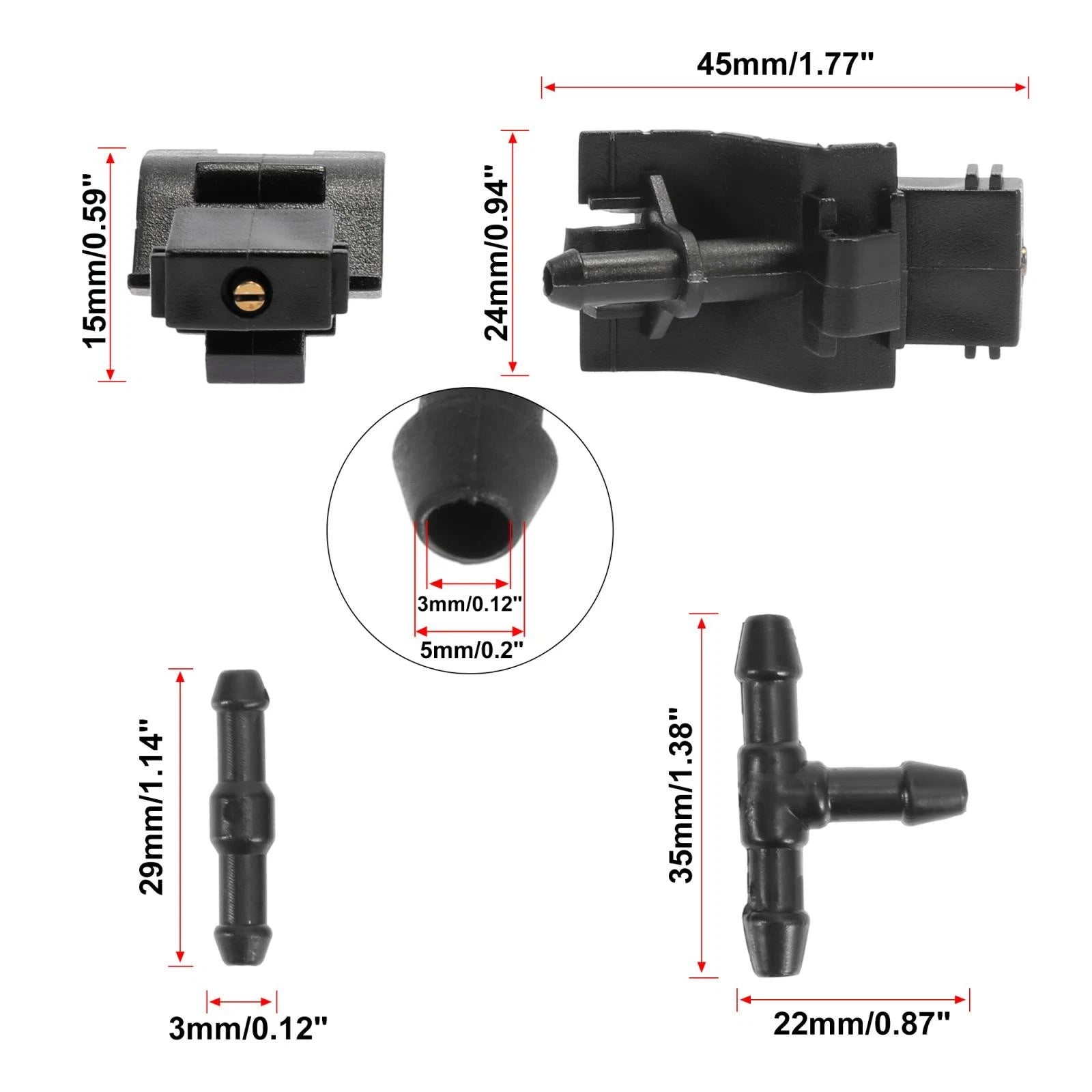7pcs Windshield Wiper Fluid Squirter Nozzle for Toyota Scion (85381-12300)