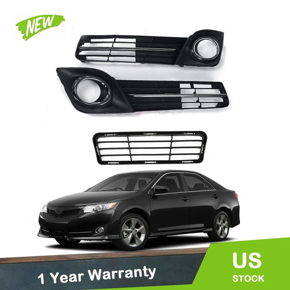 Set of 2 Black Fog Light Covers for Toyota Camry SE (2012–2014)