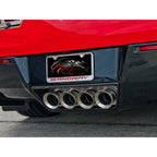 Perforated Exhaust Filler Plate with Red LED for 14-19 Chevy Corvette NPP