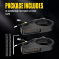 2X LED White DRL Amber Turn Signal Light Indicator for Motorcycle (39mm)
