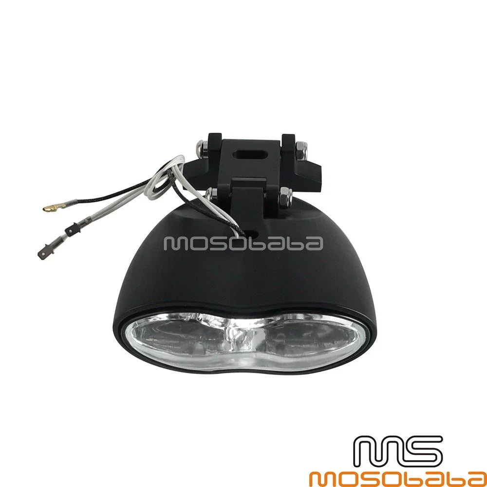 Dual ET Cyclops LED Front Headlamp for Harley Custom Bobber Cafe Racer