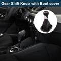 5 Speed Shift Knob with Boot Cover for Audi A3 S3 8P (2003–2013) Black Red