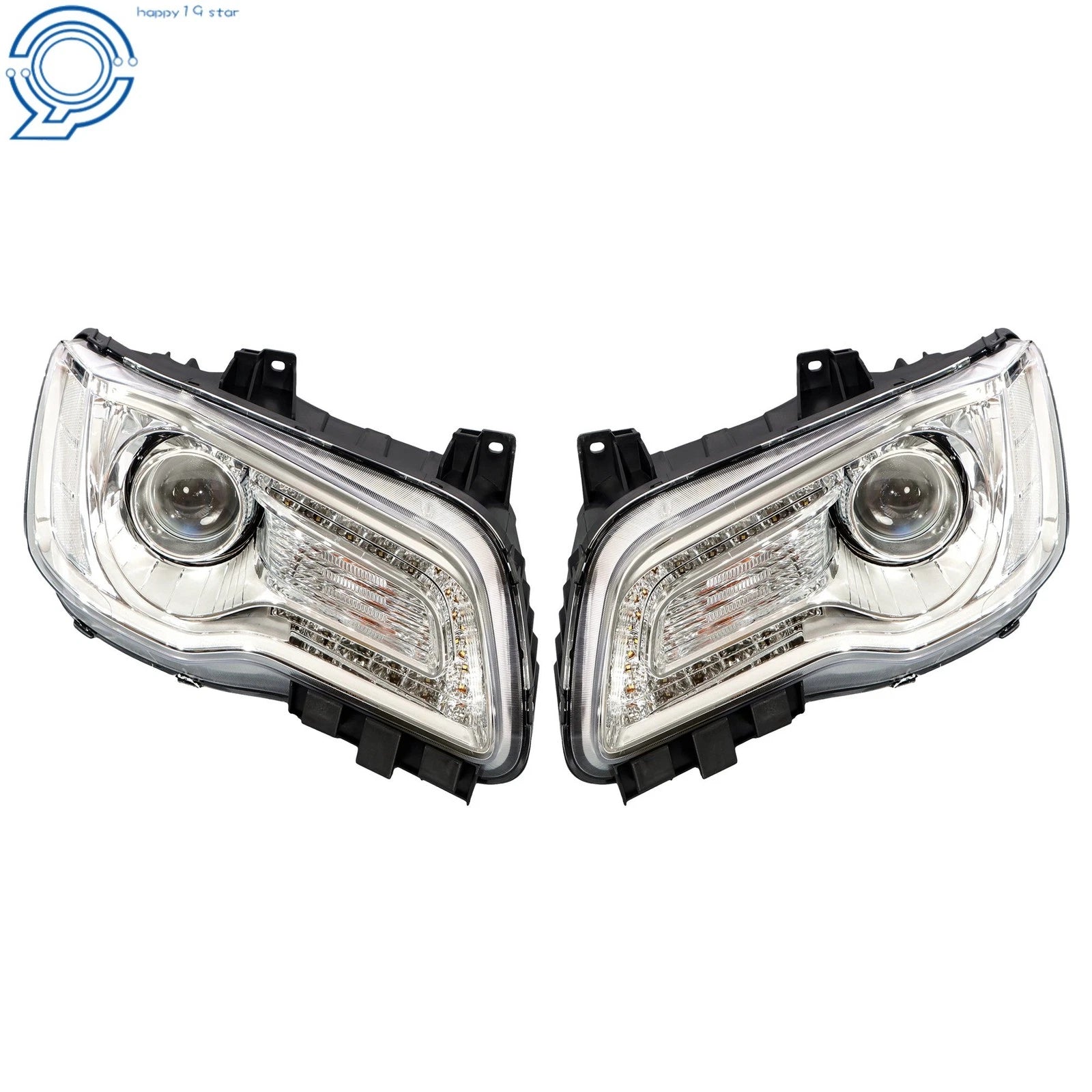 Halogen Headlight Assembly for Chrysler 300 (2018-2023) Driver LH+RH Side