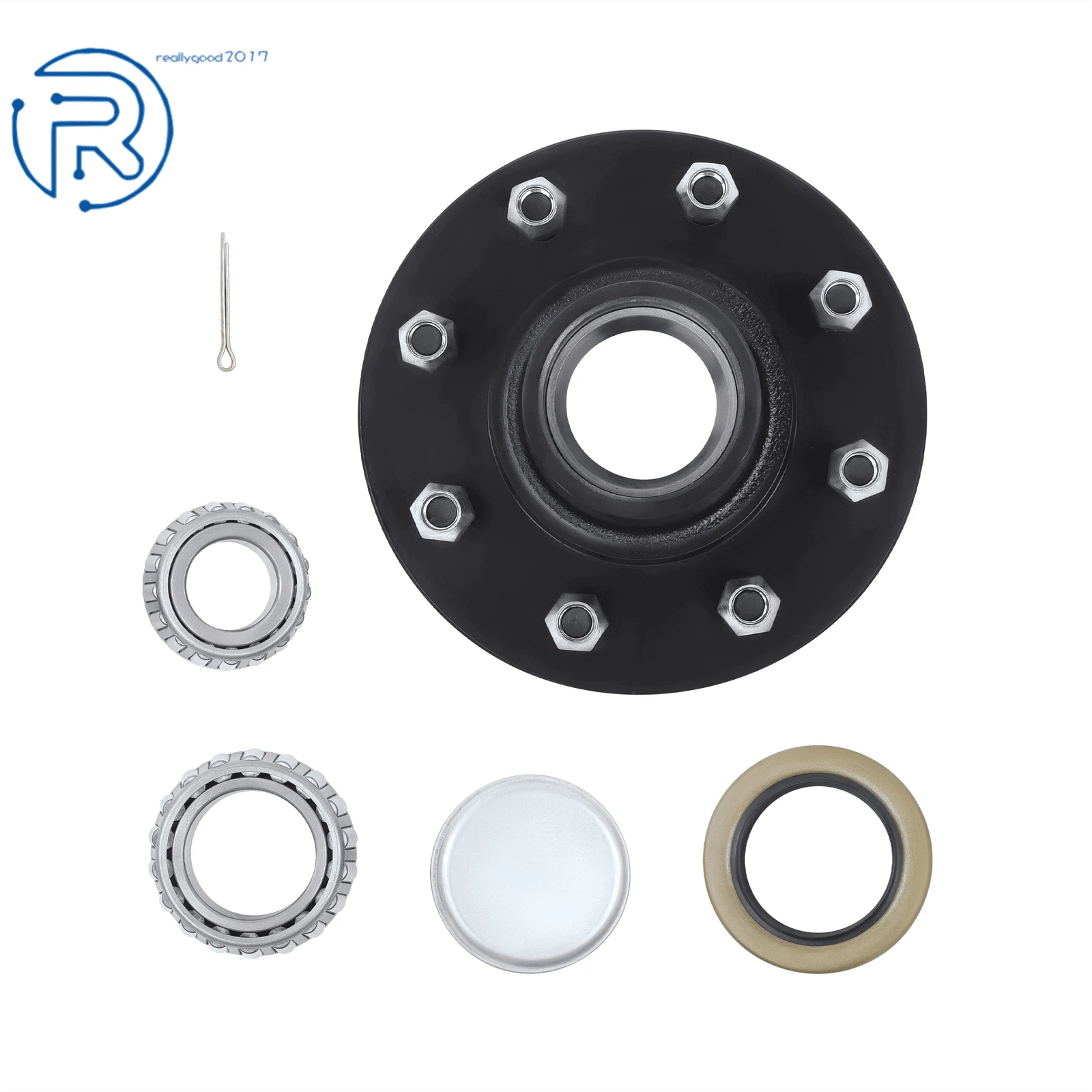 Trailer Wheel Idler Hub Kit for 7000 lb Axle (8 on 6.5" Bolt Circle)
