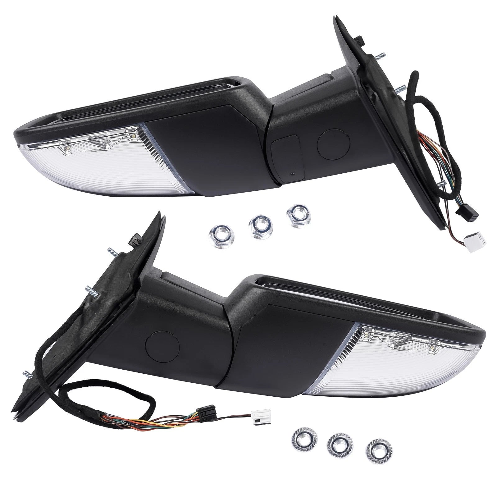 Pair Side Mirrors for Ram 1500 (2013–2019) Power Fold Heated Temp Sensor 68231241AI