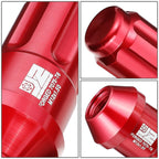 Set of 20 Closed End Lug Nuts M12 x 1.5 for J2 (Red, 24mm Diameter, 50mm Height)