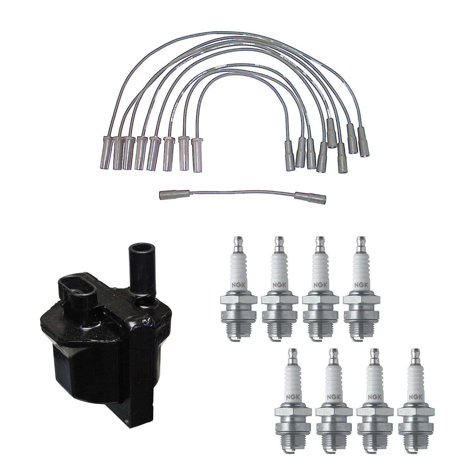 Denso Ignition Coil Wires & NGK Platinum Spark Plugs Kit for C3500 (1996–2000)