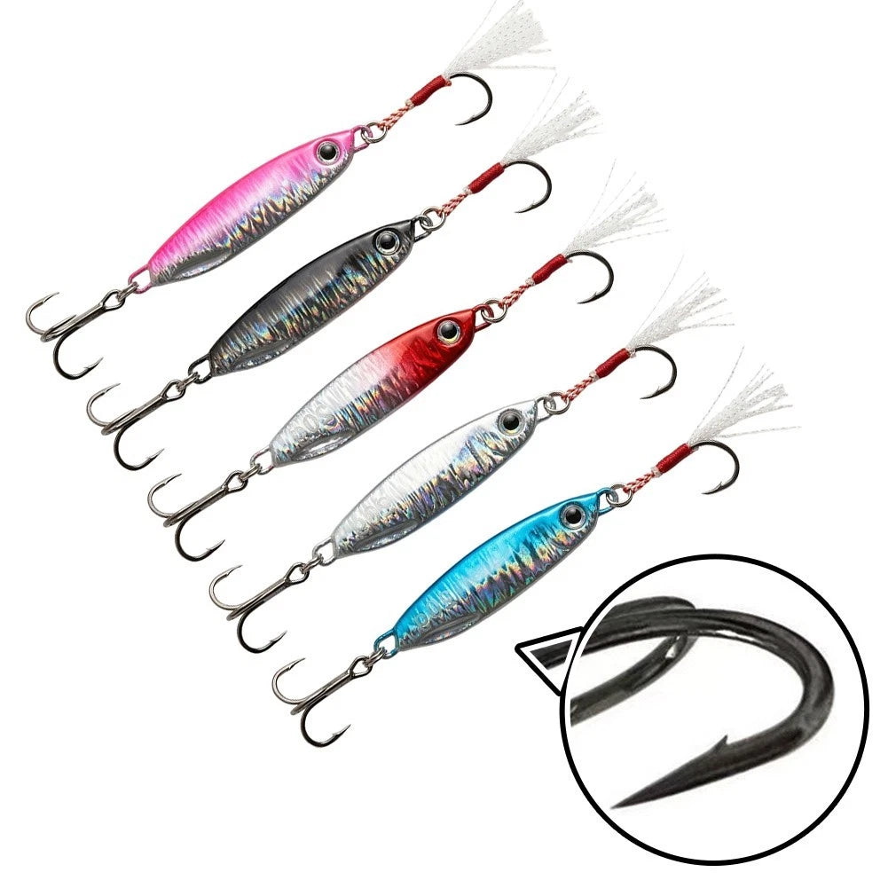Fishing Jig Bait Set of 2 for Bass Trout Angling (7g, 10g)