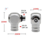 Brass Connector for Diving Low Pressure Hose Adapter (360 Rotation)