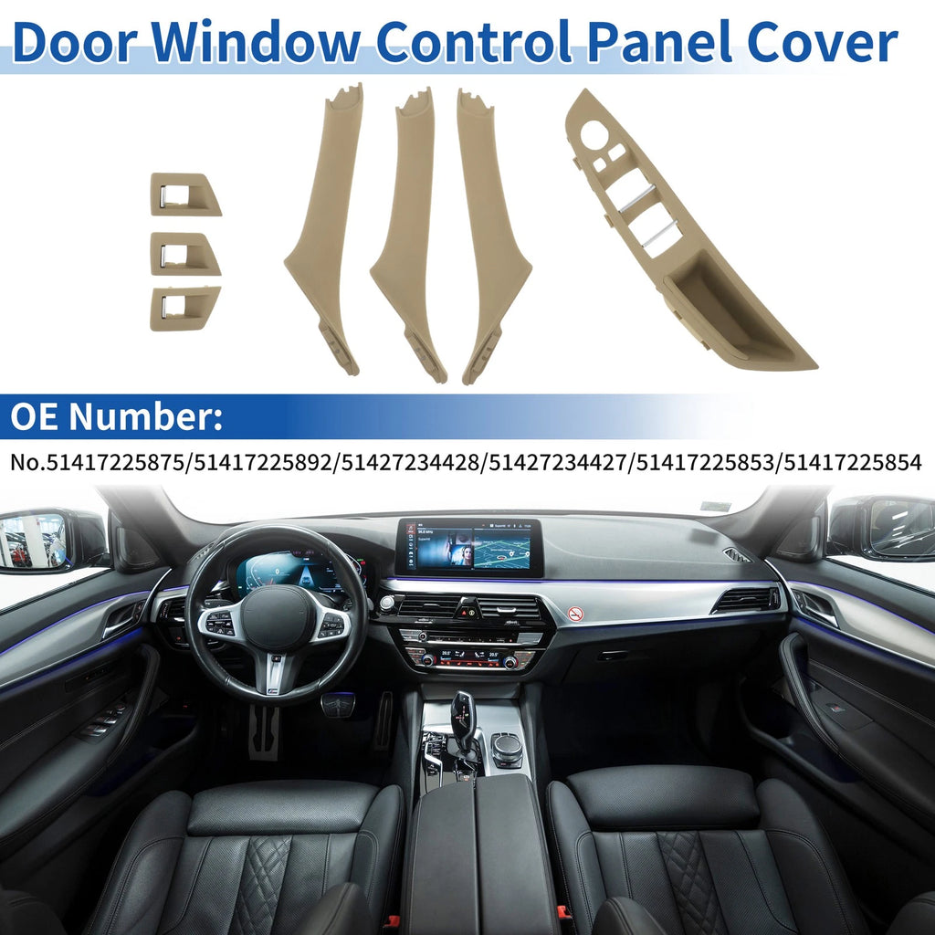 Set of 1 RHD Side Door Window Control Panel Cover for BMW 5 Series (2011–2017) No. 51417225875