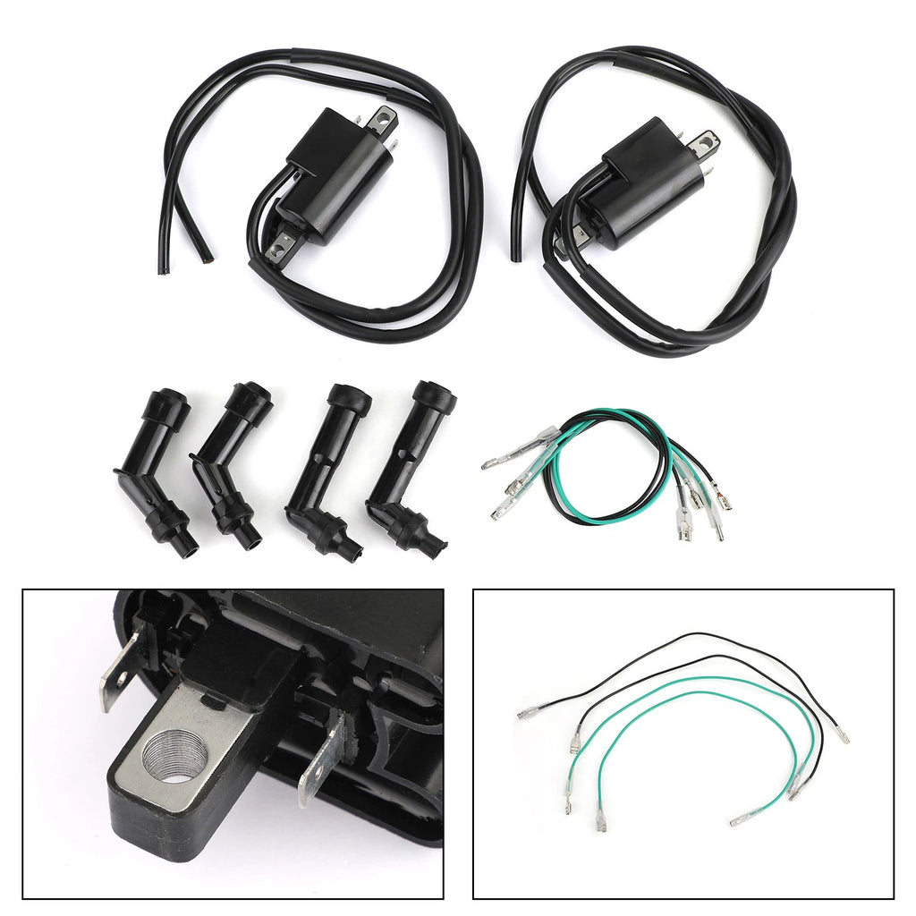 Ignition Coils & Spark Plug Caps for Honda CB350F CB400F CB500 CB550 (1972–1978)