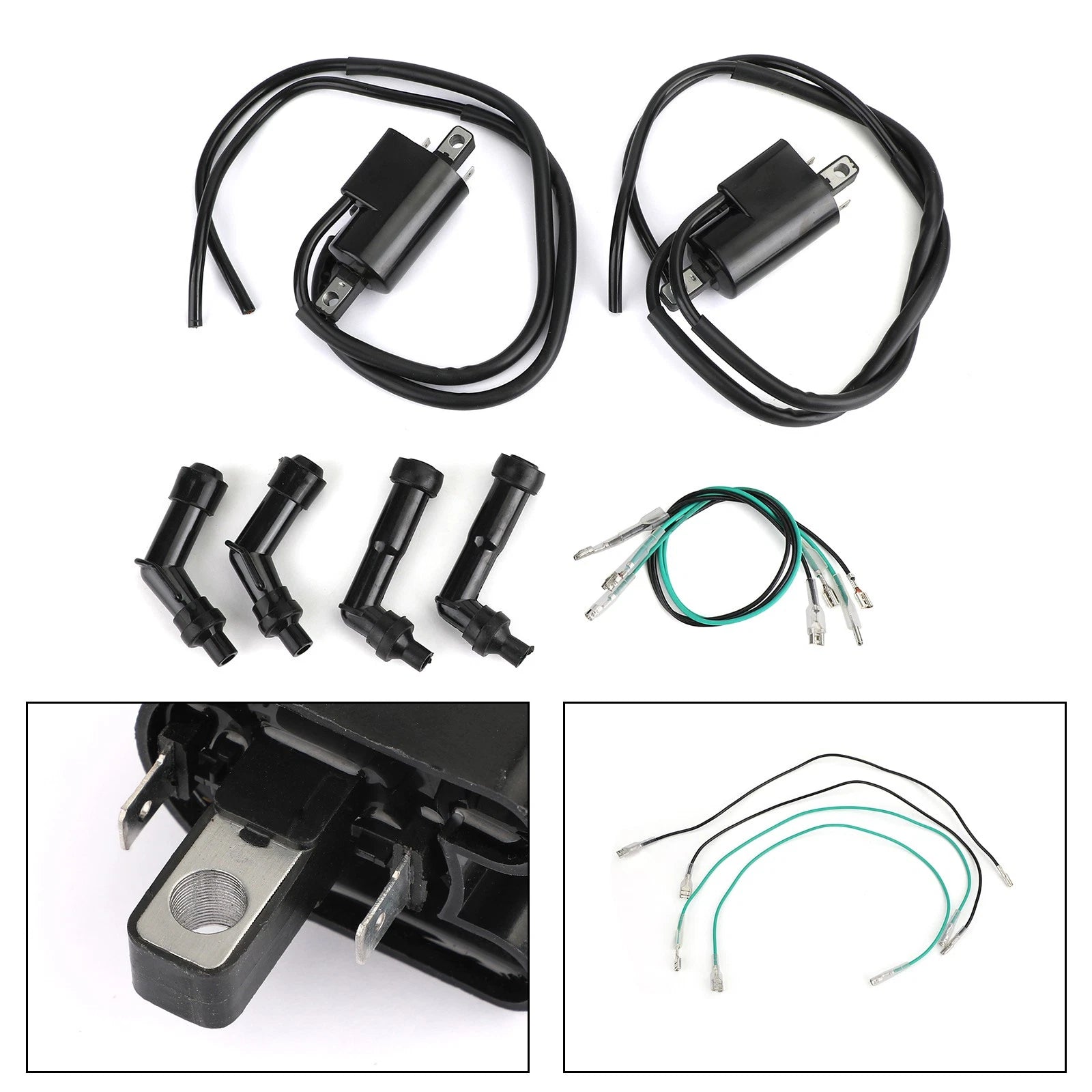 Ignition Coils & Spark Plug Caps for Honda CB350F CB400F CB500 CB550 (1972–1978)