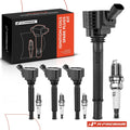 Set of 4 Ignition Coils & Iridium Spark Plugs for Jeep Renegade (2015–2018)