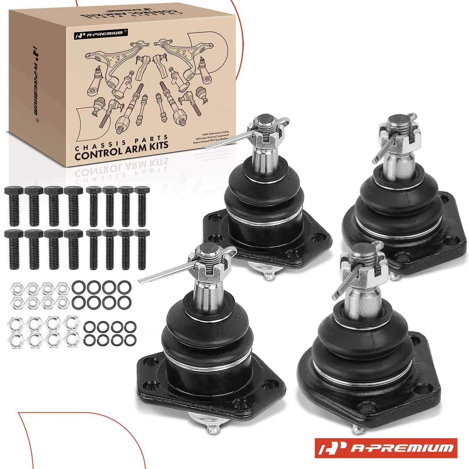 Set of 4 Front Upper & Lower Ball Joints for Chevrolet S10 (1984–1996)