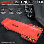 38'' Red Portable Automotive Repair Floor Creeper with 4 Casters