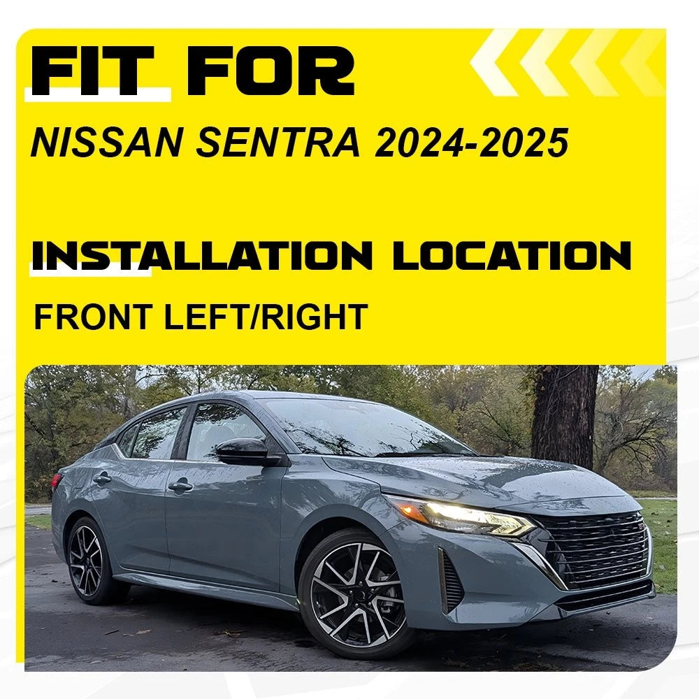 2Pcs Bumper Fog Light Cover Bezel Frame for Nissan Sentra (2024–2025)