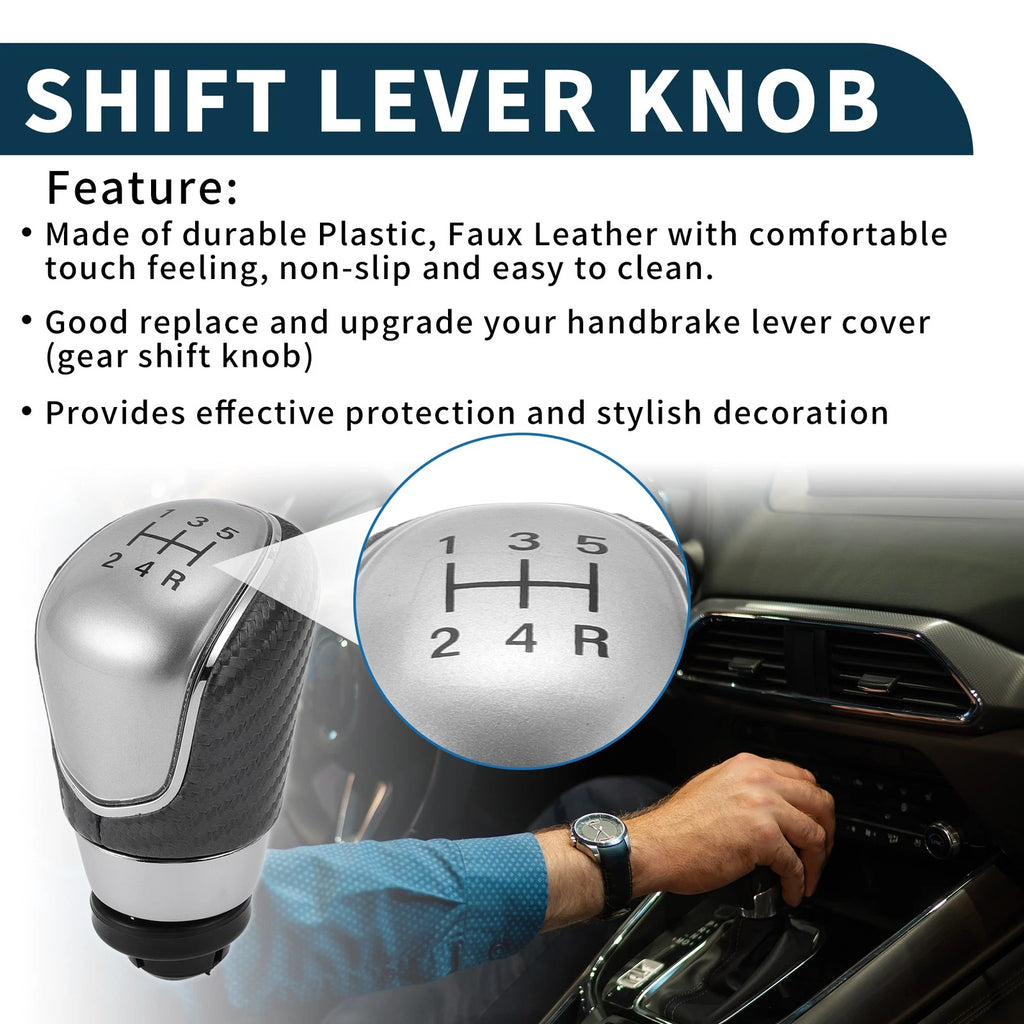 5 Speed Manual Gear Shift Knob for Ford B-Max (2012–2020) Plastic Faux Leather