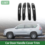 Car Door Handle Cover Trim for Audi A4L (2017–2021) Carbon Fiber Black