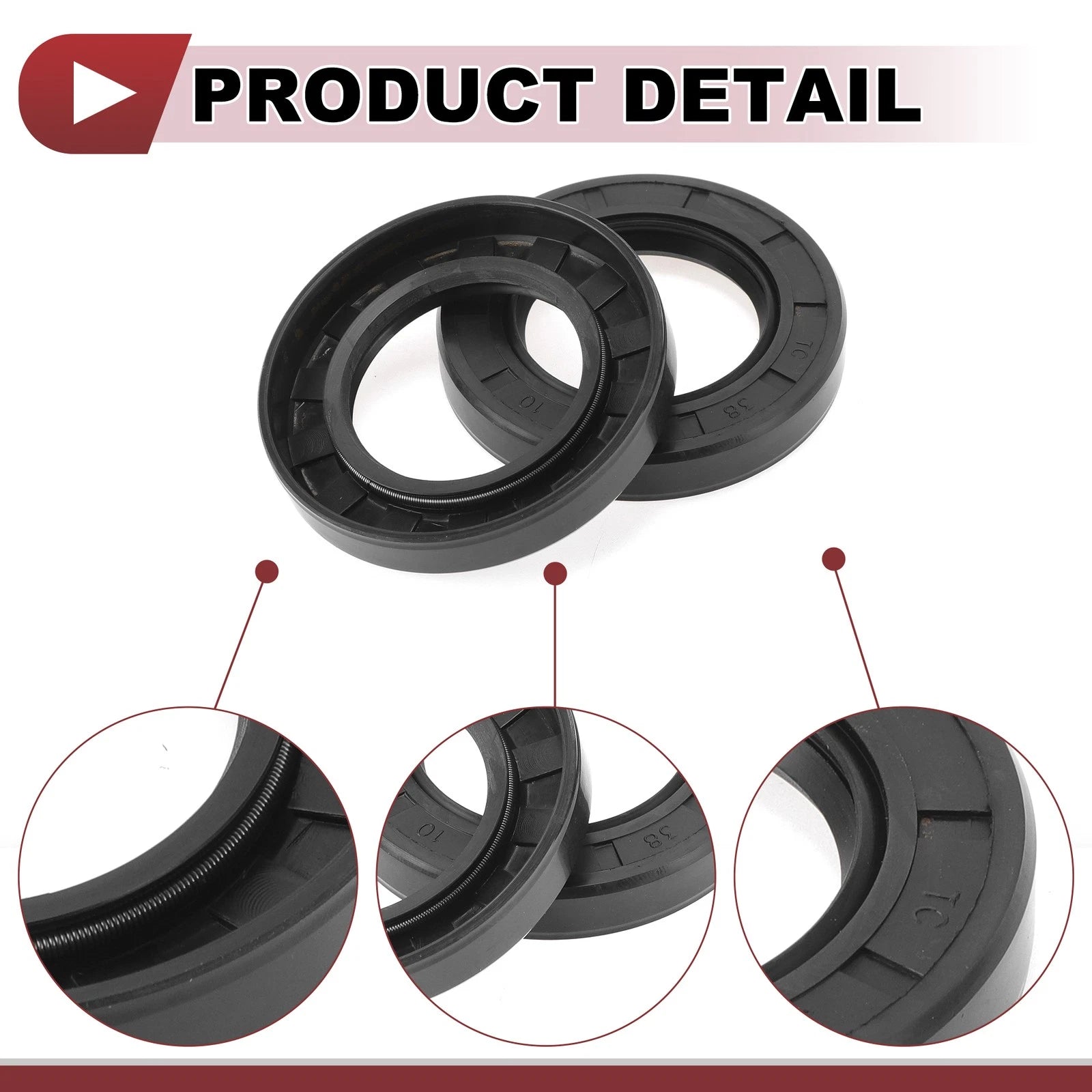 Set of 5 Rotary Shaft Oil Seals for Various Models (38x62x10mm)