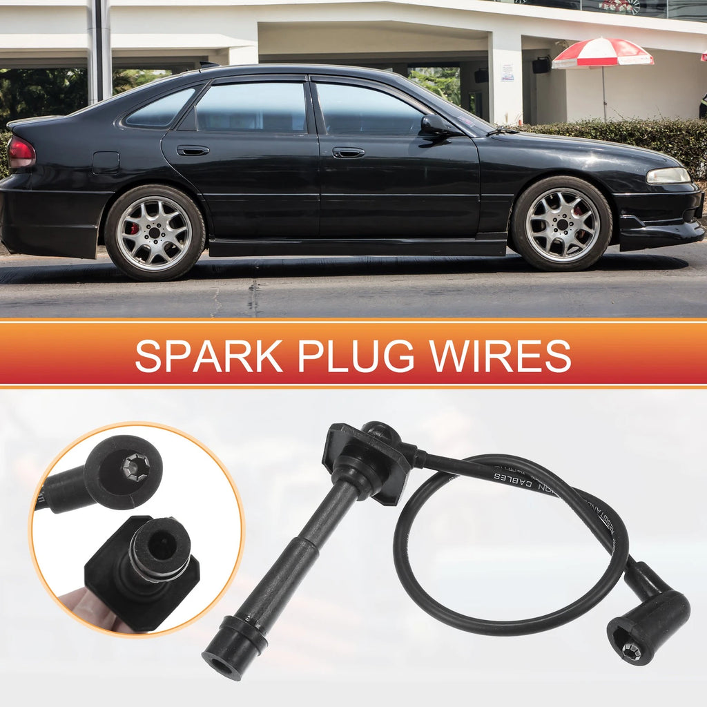 Set of 4 Spark Plug Wire Ignition Coil Cables No.FP1318140B for Mazda 626 (1992–1997)