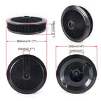 14" x 3" Round Washable Air Cleaner with Chrome Lid for SBC BBC