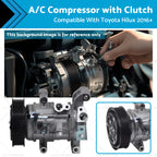 A/C Compressor 10SRE11C with Clutch for Toyota Hilux (2016–2023) 883200K520
