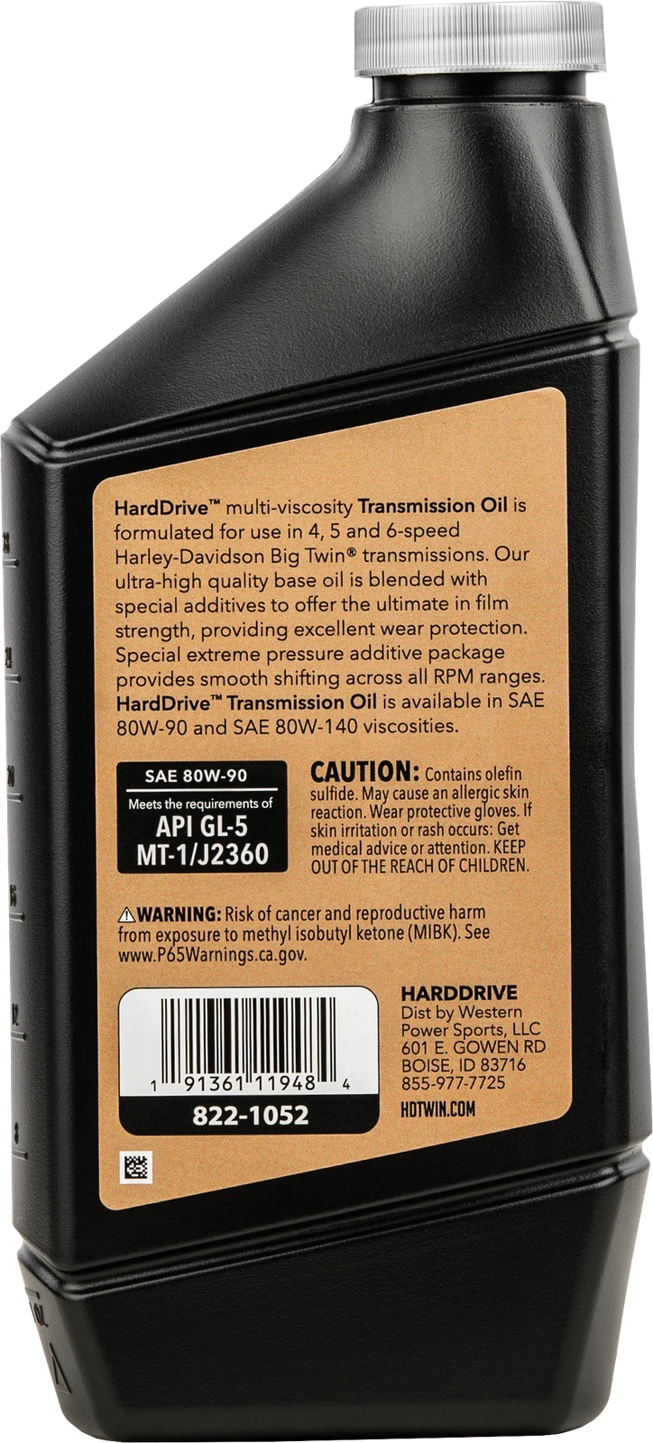 Transmission Oil 80W-90 for Harley Davidson 4-6 Speed Transmissions