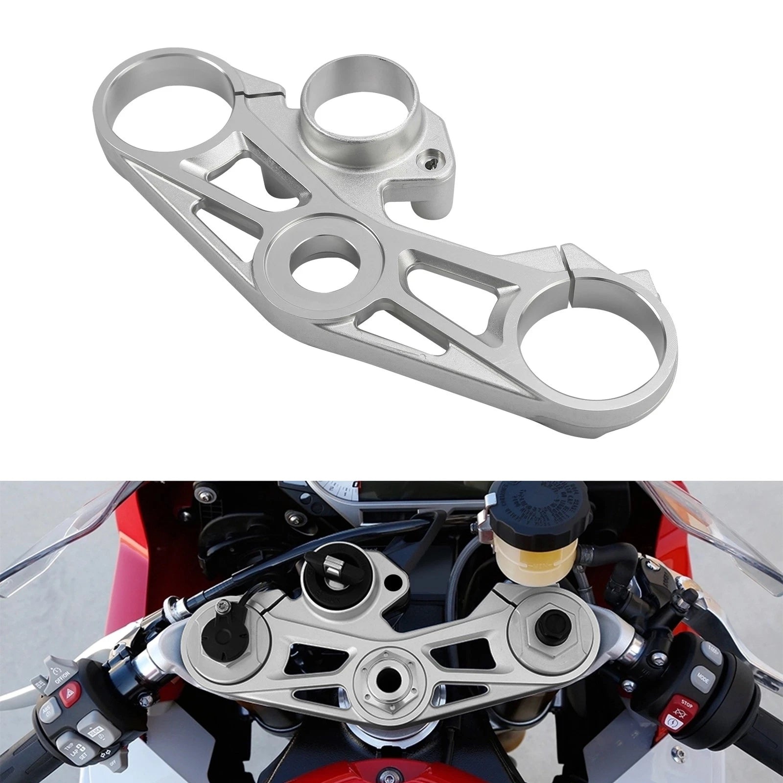 Upper Fork Cross Brace Triple Clamp for BMW S1000RR (2015–2019)