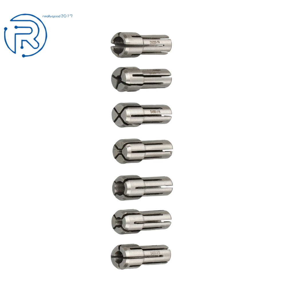 7 Piece Collet Set for CNC Chuck (1/16" - 1/4")