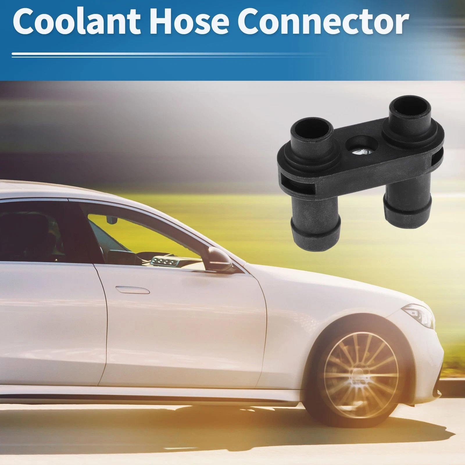 Engine Coolant Hose Connector for VW Vento (2014–2022) 6Q0121065N Nylon Black
