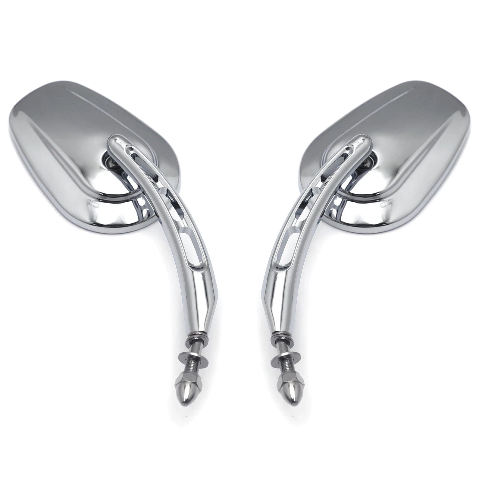 Chrome 8mm Big Rear Side Mirror for Harley Dyna Super Glide (2006–2017)